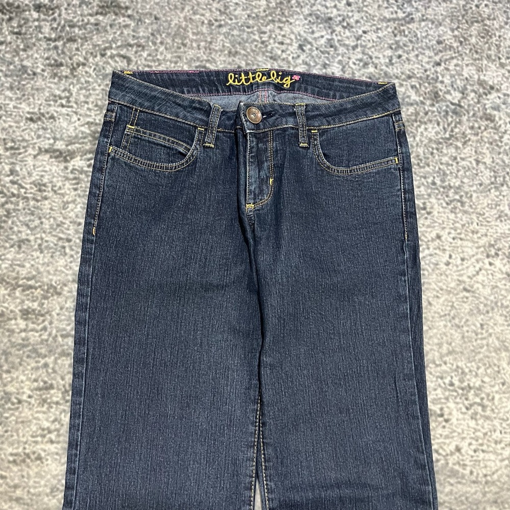 L7B by Little Big Jeans Womens 29x32 Blue Low Rise Flare Bootcut Vintage Y2K - Picture 5 of 16